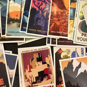 Vintage Style National Park Postcards